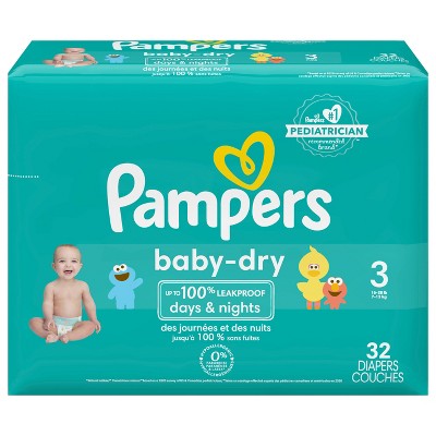 Pampers Baby Dry Diapers Size 3 32 Count