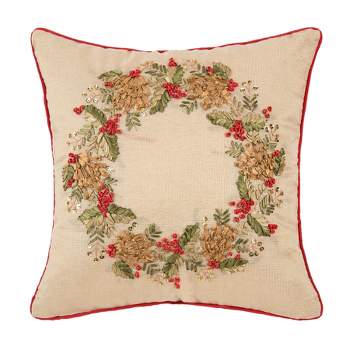C&F Home Merry Wreath Pillow