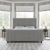 AMERLIFE Velvet Upholstered Platform Bed with Vertical Channel Tufted Headboard/Wingback - 2 of 4