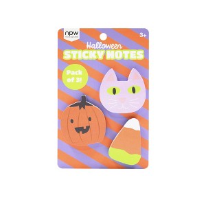 NPW 3pk Halloween Character Sticky Notes - 1 of 3