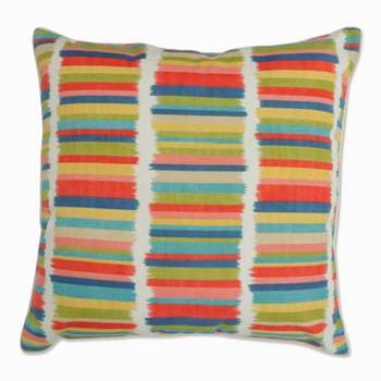 25" Outdoor/Indoor Floor Pillow Solar Stripe - Pillow Perfect