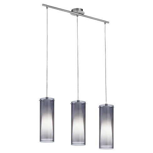 Pinto Negro Multi Light Pendant Ceiling Light 38 5 W Matte Nickel Eglo