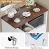 Kitchen Microwave Cabinets with Storage, Buffet Cabinet Sideboard with 3 Doors,1 Drawer and Adjustable Shelves, Pantry Storage Cabinet for Kitchen - 4 of 4
