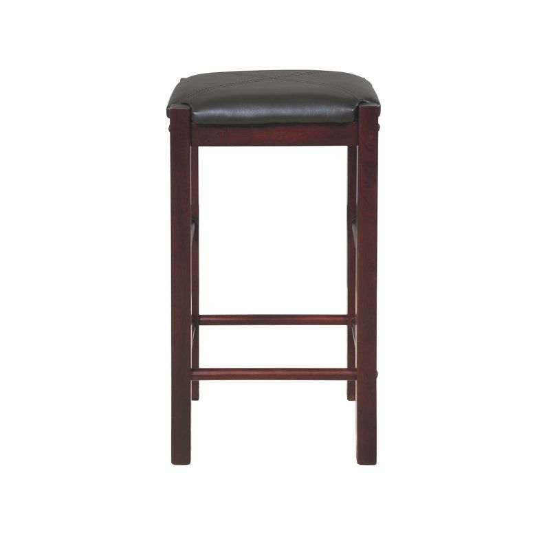 Set of 2 Lancer Backless Faux Leather Counter Height Barstools - Linon, 5 of 18