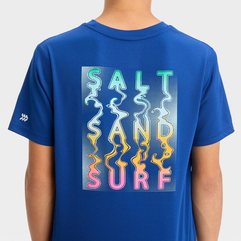 Boys&#39; Short Sleeve &#39;Salt, Sand, Surf&#39; Graphic T-Shirt - All In Motion™ Indigo, 3 of 5