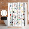 Americanflat 71x74 Hand Drawn Alphabet Shower Curtain - 100% Polyester Shower Curtain - 3 of 4