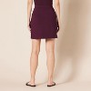 Women's Ponte A-Line Mini Skirt - Pull-On Stretch Fit for Effortless Style Burgundy - 2 of 4