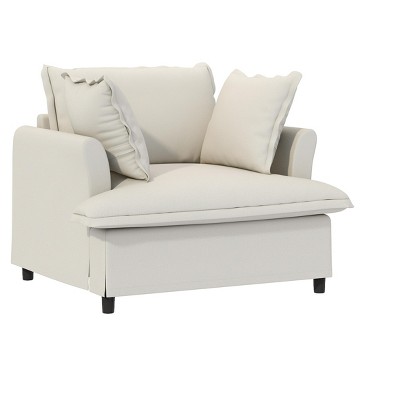 Modular Chenille Upholstered Sectional Sofa, Cloud Couch with Throw Pillows for Living Room - ModernLuxe