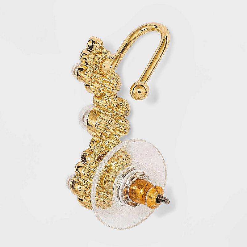 SUGARFIX by BaubleBar Crystal and Pearl Ear Crawlers - Gold, 2 of 3