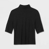 Women's Elbow Sleeve Mock Turtleneck Ribbed T-Shirt - A New Day™ - 4 of 4