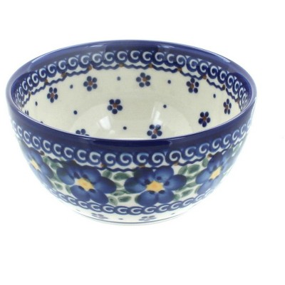 Blue Rose Polish Pottery Spring Blossom Dessert Bowl