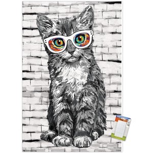 Trends International PD Moreno - Cat Glasses Unframed Wall Poster Prints - 1 of 4