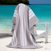 Striped Oversized Extra Large Cotton Beach Towel Set by Blue Nile Mills - 2 of 4
