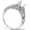 Pompeii3 3/8ct Vintage Diamond Engagement Ring Mount 14K White Gold - 3 of 4
