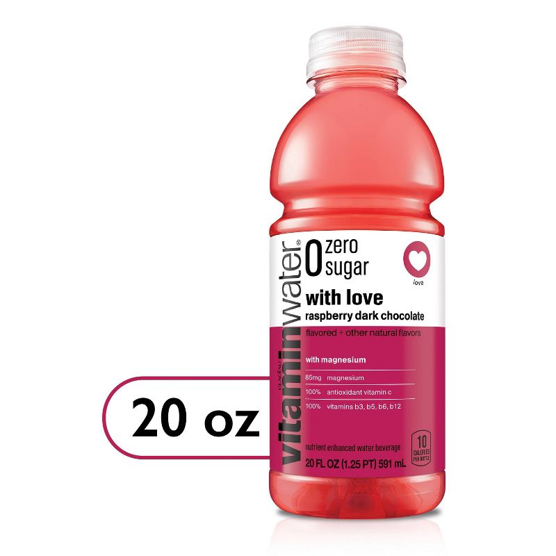 Vitaminwater With Love Raspberry Dark Chocolate - 20 fl oz Bottle, 1 of 8