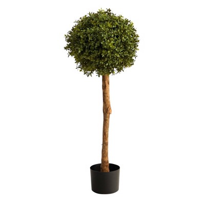 3' Indoor/Outdoor Boxwood Ball Topiary Artificial Tree - Nearly Natural