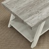 Athens Contemporary Two-Tone Wood Shelf End Table in Weathered Gray and Beige - 4 of 4