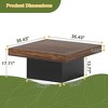 NicBex 35.43" W Square Wood Coffee Table Center Dining Table with LED Lights for Living Room - 3 of 4