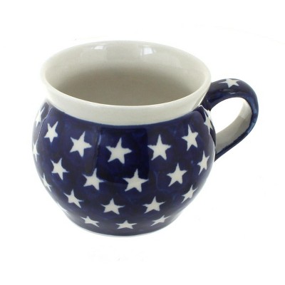 Blue Rose Polish Pottery Stars Bell-Shaped Mug