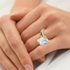 Pompeii3 Certified 9.20Ct Emerald Cut Sam Diamond Engagement Ring 14k Gold/Pt Lab Created - 3 of 4