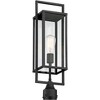 Possini Euro Design Jericho Modern Outdoor Post Light Textured Black 22" Clear Glass Panel for Exterior Barn Deck House Porch Yard Patio Home Outside - 3 of 4