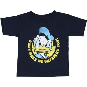 Seven Times Six Disney Toddler Boy's Donald Duck Don't Make Me Unfriend You T-Shirt Blue - 1 of 3