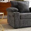 Whisen Modern Oversized Chair with Ottoman, Chenille Fabric Comfy Sofa Bed with Cupholders and USB Charging Ports - 4 of 4