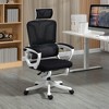 Vinsetto Reclining Office Chair with Adjustable Headrest, Lumbar Support, High Back, Footrest, Comfy Computer Chair, Black - 3 of 4