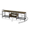 VECELO TV Stand for TVs Up to 80" with Power Outlets, Media Console TV Table for Living Room, Bedroom, Brown/Gray - 3 of 4