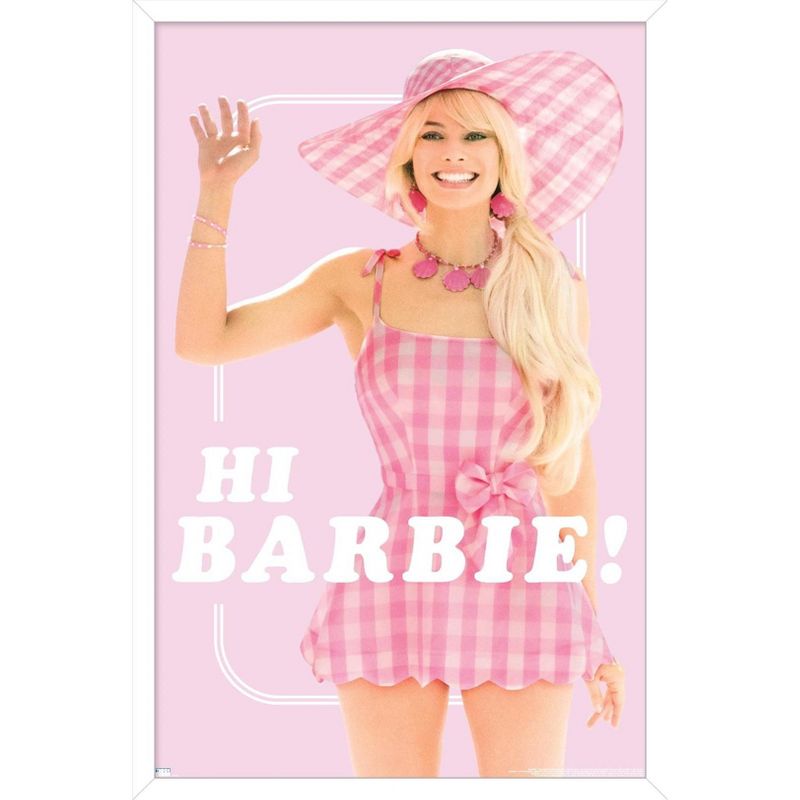 Trends International Mattel Barbie: The Movie - Hi Barbie Framed Wall Poster Prints, 1 of 7