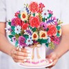Paper Love HugePop 3D Harmony Bouquet Pop Up Card, with Detachable Paper Flower Bouquet, for All Occasions - Jumbo 10" x 14" Cards - 2 of 4