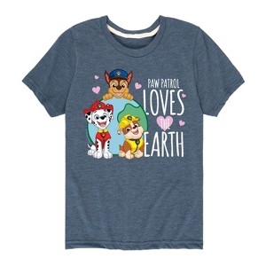 Boys' - Paw Patrol - Loves Earth Short Sleeve Graphic T-Shirt - 1 of 4