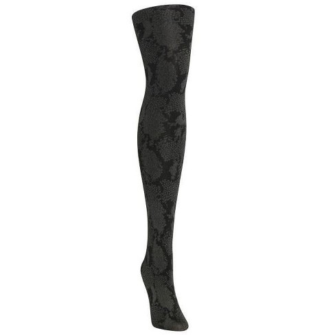 Memoi Pretty in Python Breathable Opaque Tights - image 1 of 2