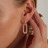 Gold Earrings for Women Trendy, Simple Dainty 14K Gold Plated Paperclip Square Chain Link Dangle Pin Stud Huggie Earrings Lightweight - 4 of 4