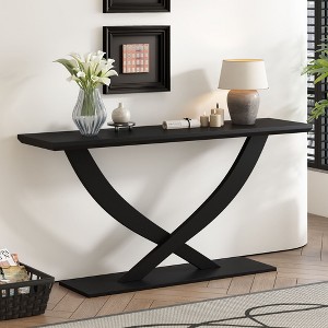 CAVINAS Console Table with Cross-Leg Design,Stylish Entryway Table,Modern Couch Table for Living Room - 1 of 4