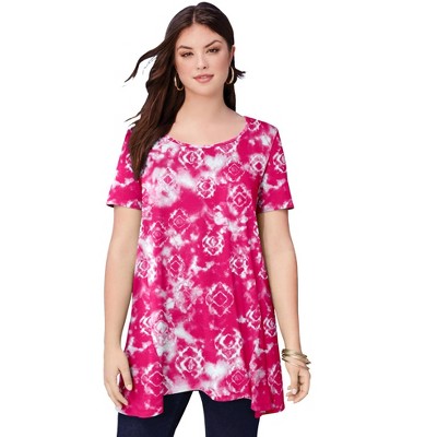 Roaman's Women's Plus Size Ultimate Scoopneck Swing Tunic