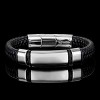Crucible Men's Engravable Steel Plate Black Leather Bracelet - 4 of 4