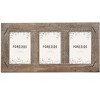 4 x 6 inch Decorative Distressed Wood Picture Frame with Nail Accents -  Holds 3 4x6 Photos - Foreside Home & Garden