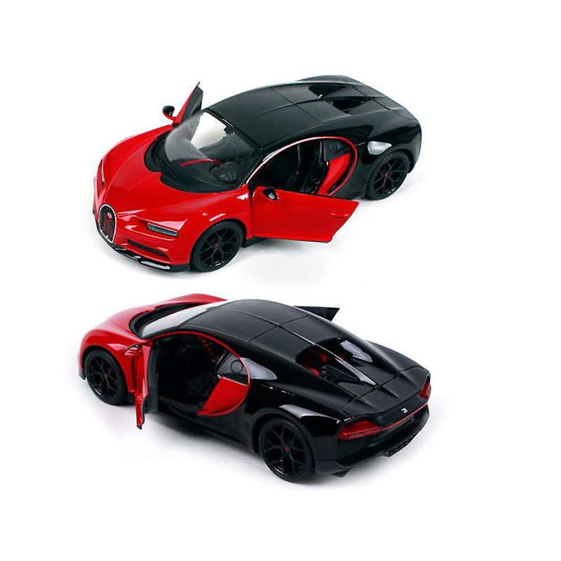 Bugatti Chiron Sport "16" Red and Black "Special Edition" 1/24 Diecast Model Car by Maisto, 2 of 5