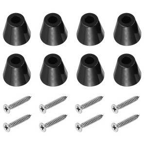 Unique Bargains Rubber Non Slip Shock Absorption Durable Furniture Pads Black - 1 of 4