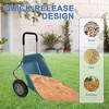 JANSNO 15-Inch Garden Wheelbarrow with Dual Pneumatic Wheels for Lawn and Outdoor Tasks - 3 of 4