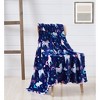 Kate Aurora Ultra Soft & Plush Purple Unicorns Fleece Accent Throw Blanket - 50 in. W x 60 in. L - 2 of 3
