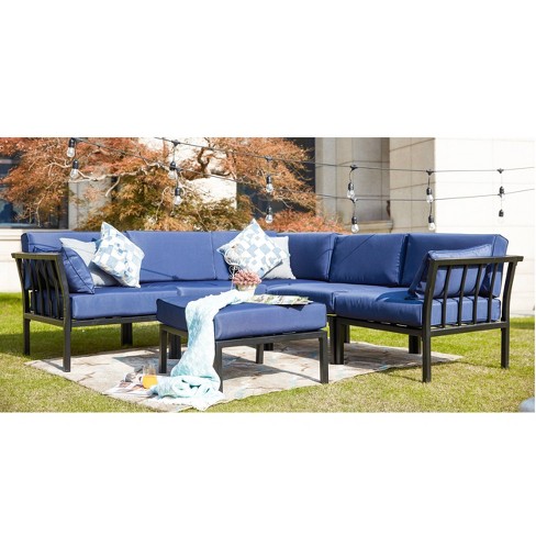 Hampton bay riley metal deals outdoor patio coffee table