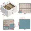 Clear Lid Jewelry Box, 3 Layers, Large Multi - Functional Storage with 2 Drawers for Rings, Earrings, Necklaces, Bracelets - White - 4 of 4