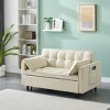 TiramisuBest 55"green velvet sofa, elegant with convenient pockets, clever interpretation of the three-in-one conversion art - 4 of 4