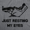 Mens Just Resting My Eyes T Shirt Funny Sarcastic Top Cool Gift for Dad Joke - Crazy Dog Men's T Shirt - 2 of 4