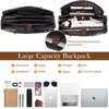 Faux Leather Messenger Bag for Men 17 Inch: Convertible 3 in 1 Backpack Laptop Briefcase - 4 of 4