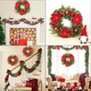 Christmas Wreath, Artificial Christmas  Wreaths, Xmas Wreath with Pine Cone and Berries, Xmas Decorations for Windows, Wall, Mantel,  Front Door - 4 of 4