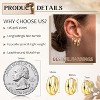 3-Pair Gold Hoop Earrings Set - 14K Gold Filled, Hypoallergenic Huggie Hoops (Chunky & Lightweight) - 4 of 4