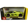 Lamborghini Terzo Millennio Lime Green with Black Top and Carbon Accents 1/24 Diecast Model Car by Bburago - 3 of 3